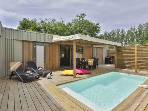MOBILHOME 8 personnes - Cottage Nature Family Exclusif 3+1 chambres avec Piscine privative