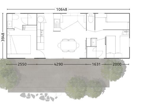 MOBILHOME 6 personnes - Cottage Nature EXCLUSIF 3 chambres avec SPA