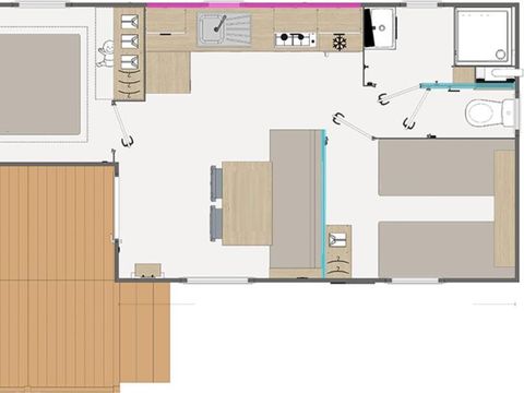 MOBILHOME 4 personnes - 2 chambres