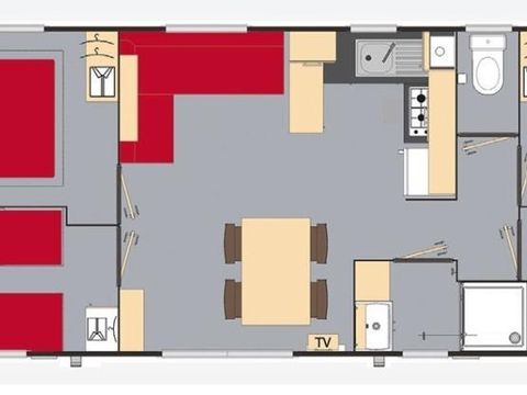 MOBILHOME 8 personnes - 4 chambres