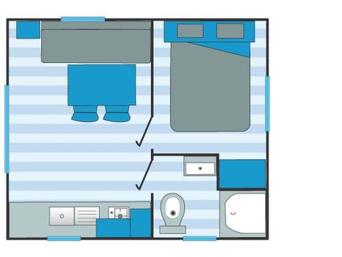 MOBILHOME 2 personnes - 1 chambre
