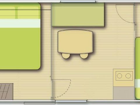 MOBILHOME 4 personnes - Mobil-home Standard 20m² / 2 chambres (sans sanitaires privatifs)