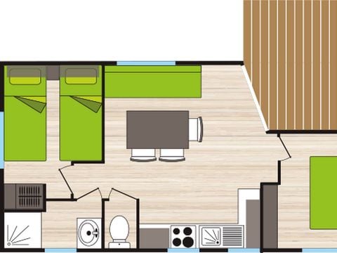 MOBILHOME 4 personnes - Trigano 31 terrasse