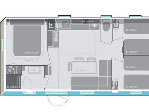 Mobilhome 6 personnes - O'hara