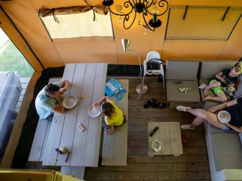 Tente en toile et en bois 5 personnes - Luxe