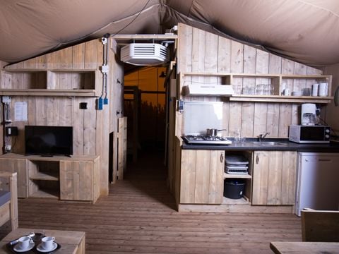 Tente en toile et en bois 6 personnes - Luxe