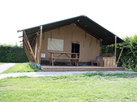 Tente en toile et en bois 6 personnes - Luxe