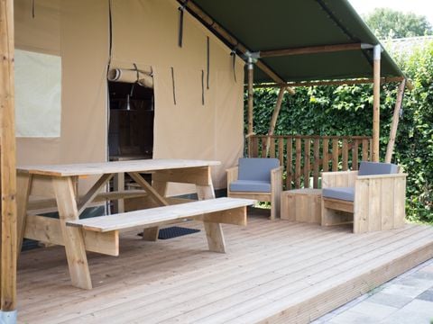Tente en toile et en bois 6 personnes - Luxe