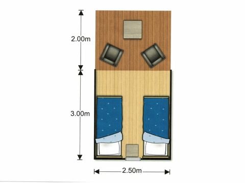 Tente en toile et en bois 7 personnes - Luxe