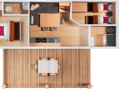 MOBILHOME 6 personnes - Deluxe