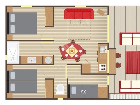 HÉBERGEMENT INSOLITE 8 personnes - CABANE DE GRETEL 3 chambres