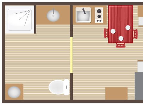 HÉBERGEMENT INSOLITE 3 personnes - BOHEME adaptée aux PMR