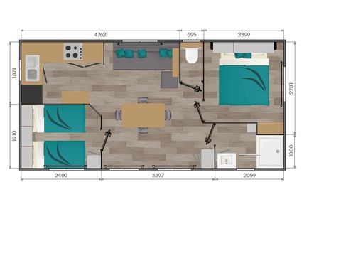 MOBILHOME 4 personnes - Ciela Privilege SPA - 2 chambres