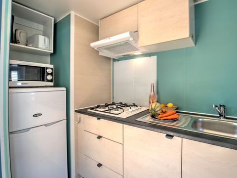 MOBILHOME 6 personnes - Homeflower Premium 35m² (3 chambres) + CLIM + terrasse semi-couverte + TV + draps + serviettes 