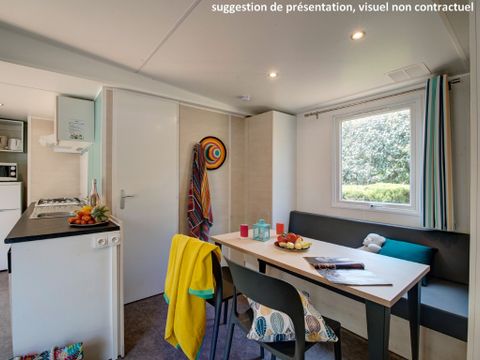MOBILHOME 4 personnes - Homeflower Premium 26.5m² (2 chambres) + CLIM + TV + draps + serviettes + Jacuzzi