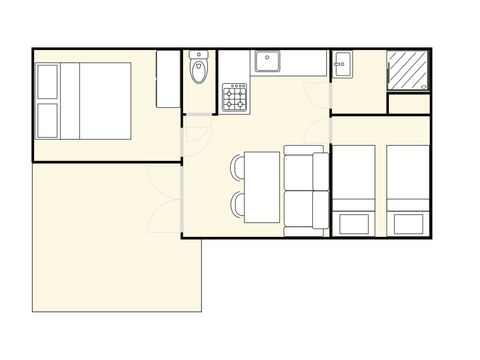 MOBILHOME 4 personnes - Classic+ 2 chambres 25 m²