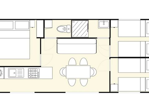 MOBILHOME 8 personnes - Confort 3 chambres 30 m²