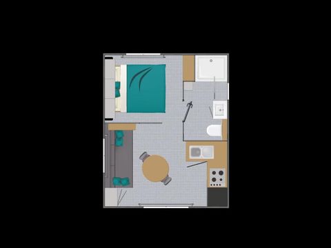 MOBILHOME 2 personnes - Le Caprice - Grand Confort 1 chambre 20 m²