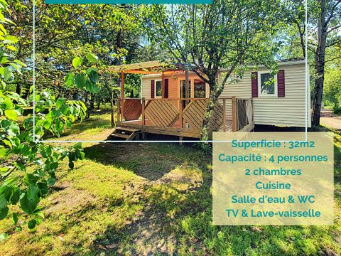 MOBILHOME 5 personnes - LE CHENE + Télévision + Lave -vaisselle