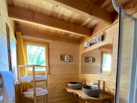 Tente en toile et en bois 4 personnes - Cabane Perchée Beaumont 3 Pièces 4 Personnes