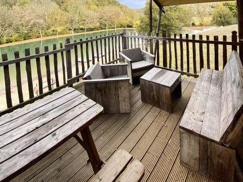 Tente en toile et en bois 5 personnes - Tente Safari Bastides 3 Pièces 5 Personnes