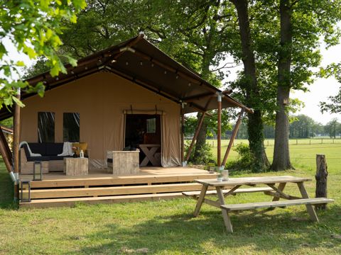 TENTE TOILE ET BOIS 7 personnes - tente safari de luxe