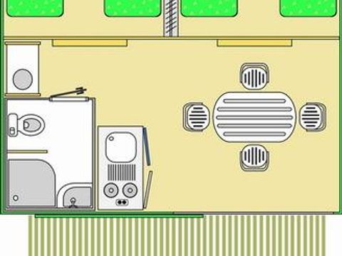 BUNGALOW TOILÉ 5 personnes - PAGAN