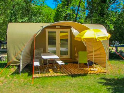 Tente en toile et en bois 4 personnes - Coco Sweet - 2 chambres - (sans sanitaire)