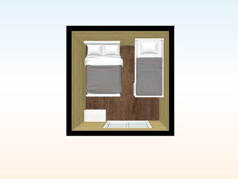 Hébergement 4 personnes - Cabane CAHUTE (sans sanitaire) - 1 espace nuit