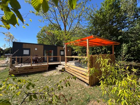 MOBILHOME 4 personnes - Cottage avec terrasse 2ch/2sdb et spa privatif au Camp'hôtel du Perche Bellêmois