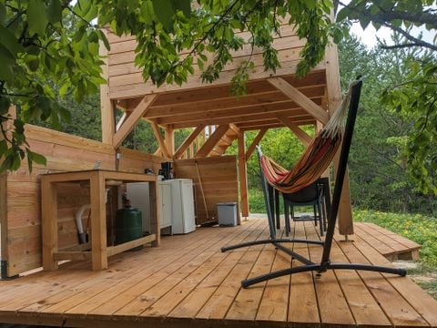 Hébergement 2 personnes - Cabane sur pilotis 1/2 pers. - (3 nuits minimum en Juillet et Août)