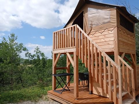 Hébergement 2 personnes - Cabane sur pilotis 1/2 pers. - (3 nuits minimum en Juillet et Août)