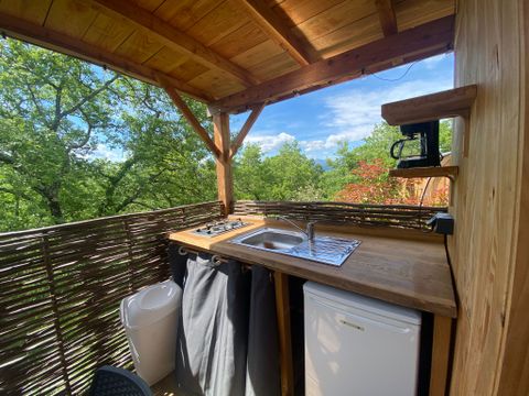 TENTE TOILE ET BOIS 2 personnes - Cabane toilée