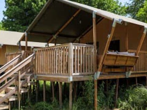 Tente en toile et en bois 6 personnes - Belle vue