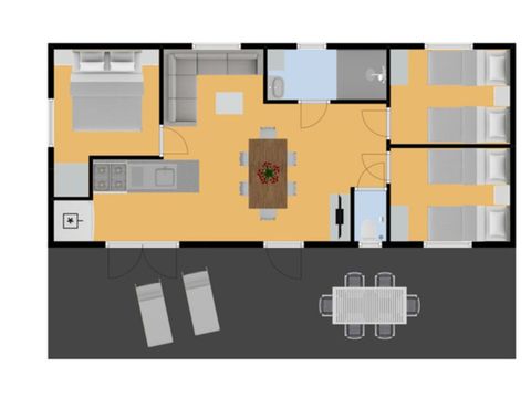 Mobilhome 6 personnes - Les Milandes