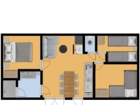 Mobilhome 6 personnes - Mobil home Capelou