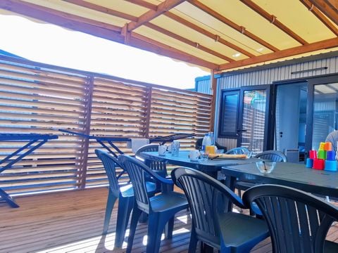 Mobilhome 12 personnes - PRESTA+ Tribu - 6 chambres - 2 salles de bain 60m² - TV - Clim