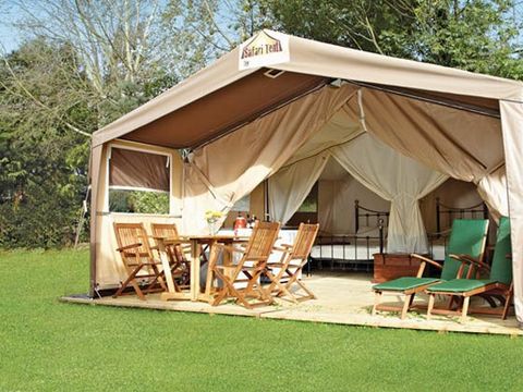 TENTE TOILE ET BOIS 6 personnes - Safari | 2 Ch. | 5/6 Pers. | Terrasse simple