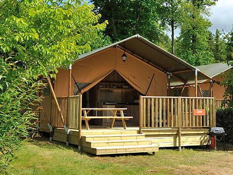 TENTE TOILE ET BOIS 6 personnes - Tente Safari Lodge | 2 Ch. | 6 Pers. | 1 SDB
