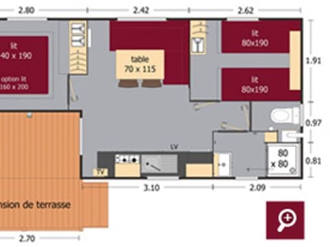 MOBILHOME 6 personnes - Grand Confort (3 chambres)