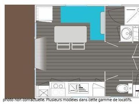 MOBILHOME 4 personnes - Mobile-home 2 chambres 4 personnes, 23m²