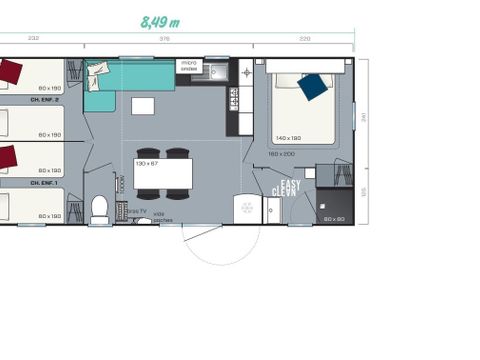 MOBILHOME 6 personnes - 3 chambres