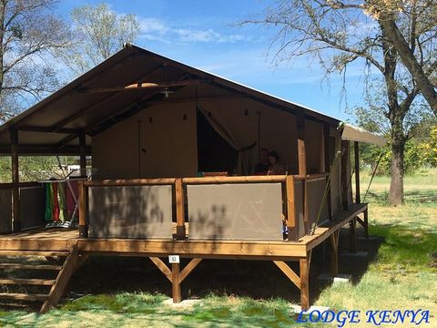 Tente en toile et en bois 5 personnes - Lodge Kenya 34 (sans sanitaires)