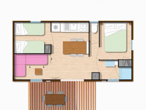 MOBILHOME 4 personnes - Mobile-home MENDIKOA**** 4 personnes
