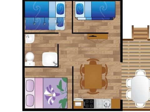 TENTE TOILE ET BOIS 6 personnes - Lodge ULIA 6 personnes