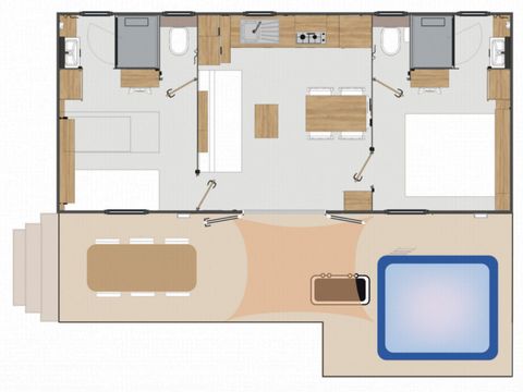MOBILHOME 4 personnes - Mobile-home LUXE ANDIA 4 personnes