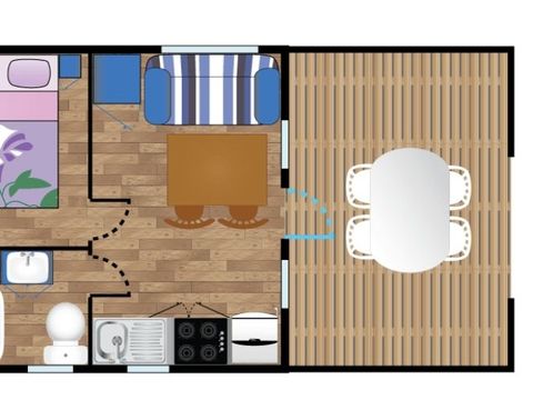 MOBILHOME 2 personnes - Mobile-Home EREBY**** 2 personnes