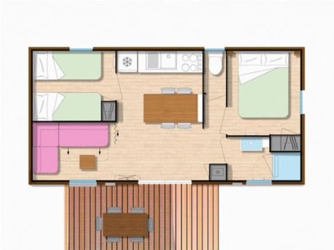 MOBILHOME 4 personnes - Mobile-Home MENDIKOA**** 4 personnes