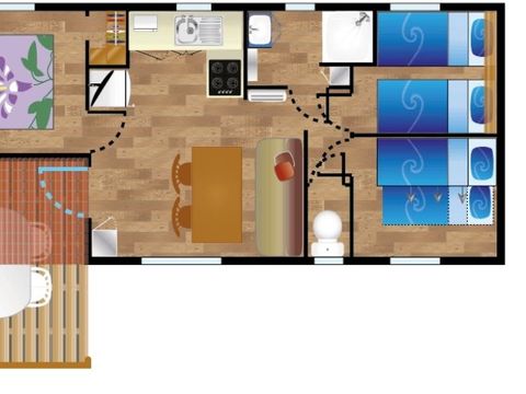 MOBILHOME 6 personnes - Mobile-Home BAIGURA**** 6 personnes