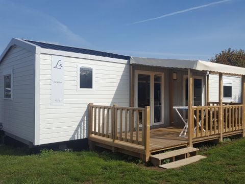 MOBILHOME 6 personnes - MOBILE HOME CARAIBES 3 chambres 40m² avec terrasse semi couverte
